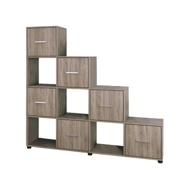 Biblioteca Lan, 158.5x29x145.5 cm, culoare sonoma, pal