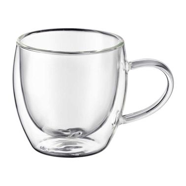 SET 2 CANI CAFEA/CEAI, STICLA TERMOREZISTENTA, TRANSPARENT, MIA