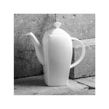 Cana servire ceai, portelan, alb, 1.26 l, Fala