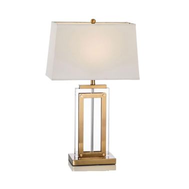 Veioza Tower, 38x62 cm, e27, 40 w, metal/Cristal, bronz/alb