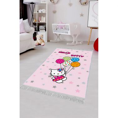 COVOR ANTIDERAPANT, DREPTUNGHIULAR,120X180, KIDS, HELLO KITTY BALLOONS, MULTICOLOR, POLIESTER