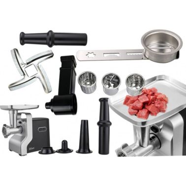 Masina de tocat carne multifunctionala Zilan ZLN0126, 2100 W, 3 viteze, negru/gri