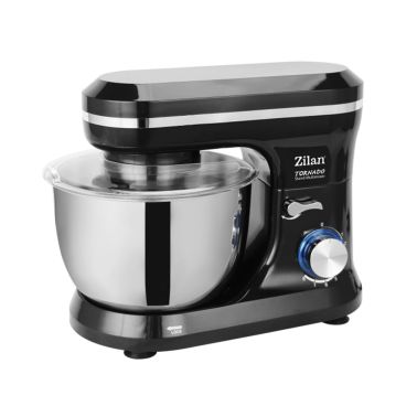 Mixer cu bol din inox Zilan ZLN-1215, 1000 W, bol 4.5 L inox, 8 viteze, negru