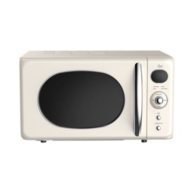 Cuptor cu microunde Zilan ZLN1245 Retro, putere 700W, capacitate 20L, functie de dezghetare, afisaj digital, temporizator, crem
