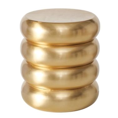 Masuta decorativa Kelen, 34X37.5 cm, metal,auriu