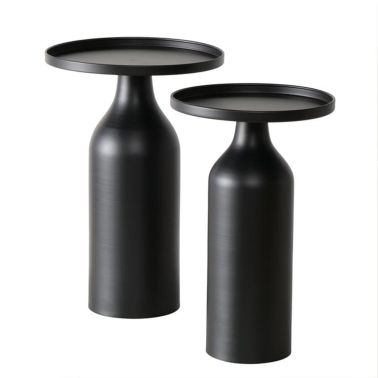 Set doua masute decorative Oprah, 45.5x55 cm, metal, negru