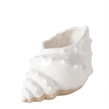 Vaza decorativa Shelby, 19.8x14.5x12.8 cm, portelan, alb