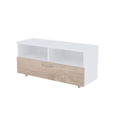 Comoda Jane, 95x35x45 cm, 1 usa,  Alb/Sonoma, PAL 18 mm