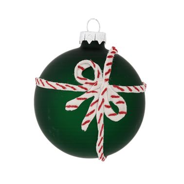 Glob de Craciun Wrappy, 10x8cm, sticla, varianta 3 verde