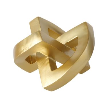 Decoratiune Rios, 18.5x18.5x14.5 cm, cu aspect de polirasina, auriu