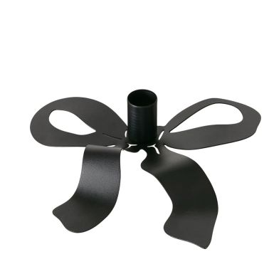 Suport lumanare Boucle, 20x18x4 cm, metal, negru