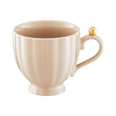 Cana 360 ml, Curly, portelan, bej