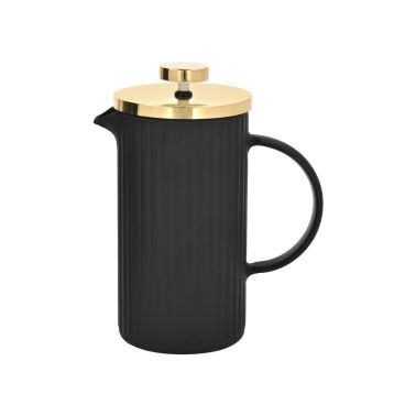 Filtru cafea 600 ml, Curly, sticla, negru