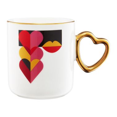 Cana 410 ml, Amore, portelan, multicolor