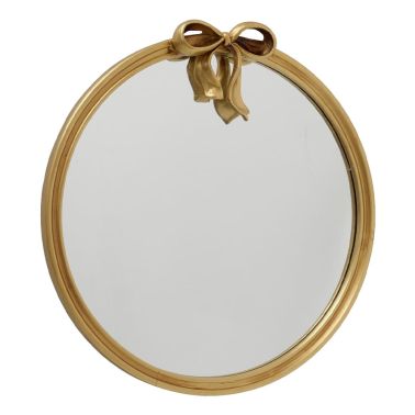 Oglinda rotunda  Celina, 51 x 53 cm, sticla, polipropilena, auriu