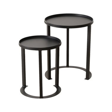 Set 2 masute, 36.5X45 cm/45.5X56 cm, culoare negru, metal