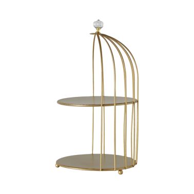 Raft Cage, 20.5x36 cm, metal, auriu