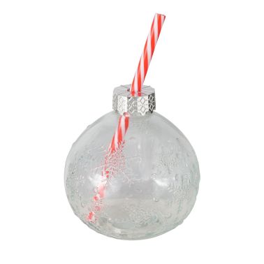 Pahar cu pai Festive, 10 x 17 cm