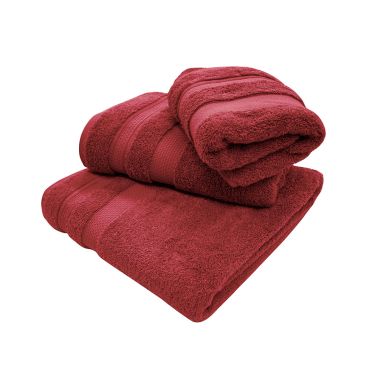 Set 3 prosoape bumbac Acasa, 570 g, 50x90/70x130/100x150 cm, bordo