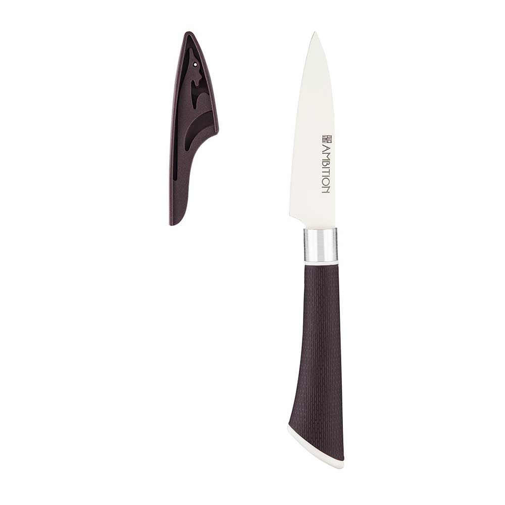 Cutit decojire, otel, crem-maro, 9cm, pure line
