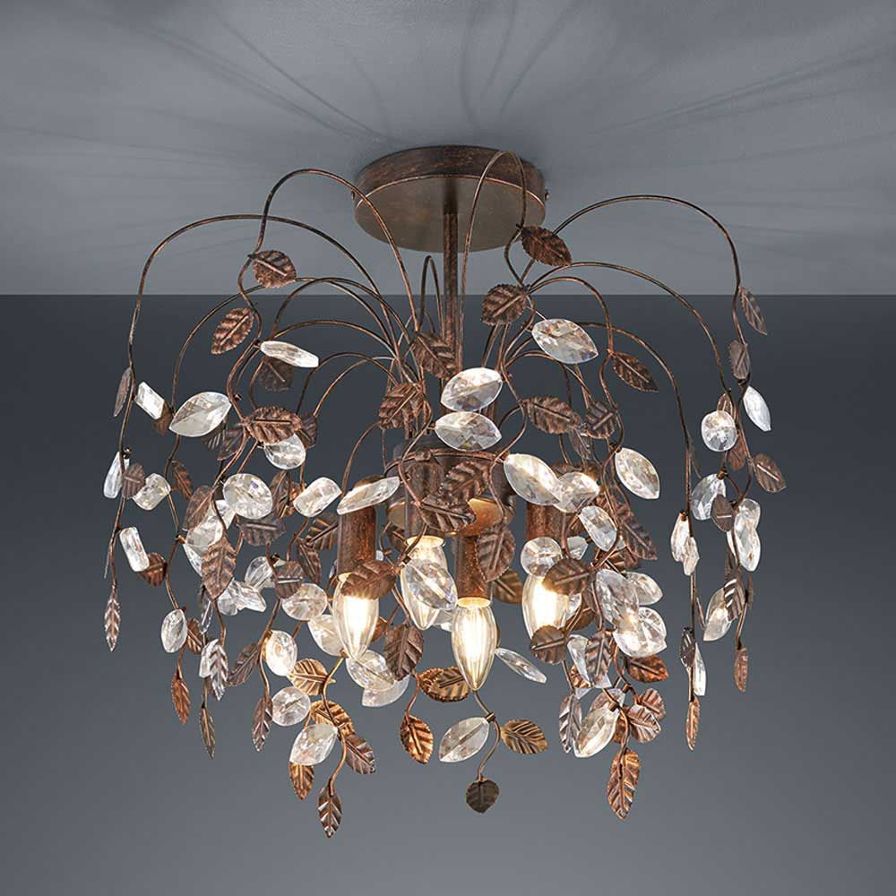 Plafoniera Napoli, metal, ruginiu, 4xe14, 28 w excl, 2, Homelux.ro