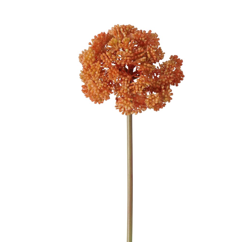 Planta decor, 35x11 cm, metal/plastic, portocaliu